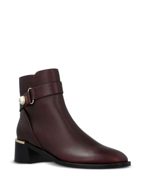 Jimmy Choo 45mm Noor ankle boots - DEEP MERLOT