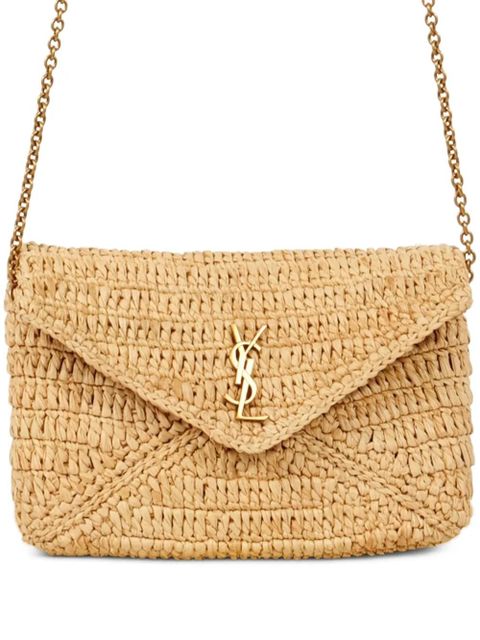 Saint Laurent Cassandre woven logo cross body bag - Neutrals - zdjęcie produktu nr 2