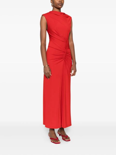 Simkhai cowl-neck draped midi dress - Red - zdjęcie produktu nr 2