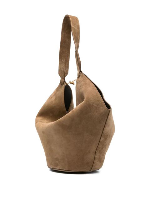 KHAITE suede shoulder bag - Brown