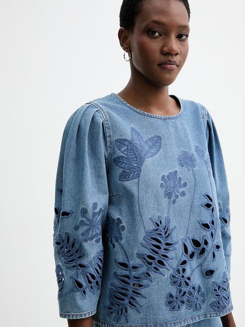 MUNTHE bluzka bawełniana BRAMBLE