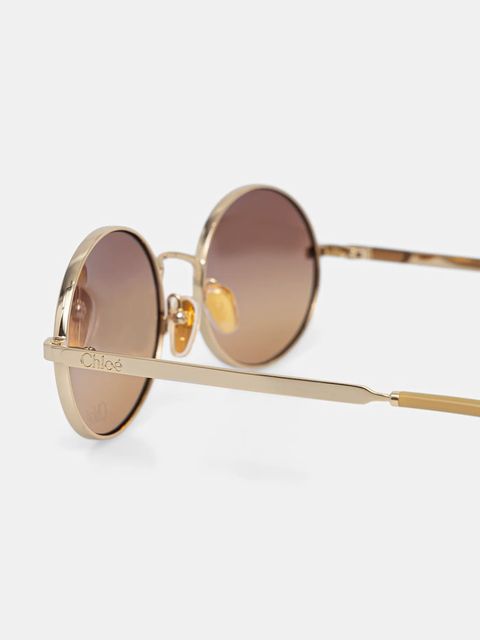 Chloé okulary przeciwsłoneczne damskie kolor złoty CH0326S