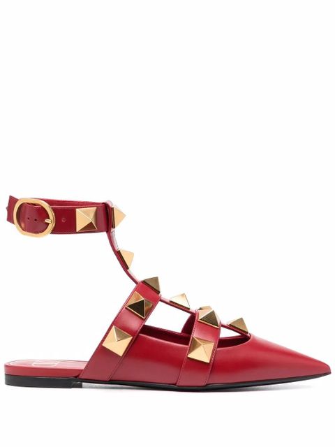 Valentino Garavani Roman Stud ballet flats - Red - zdjęcie produktu nr 1