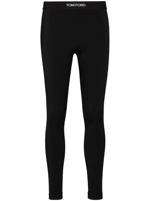 TOM FORD logo-waistband leggings - Black - zdjęcie produktu nr 1