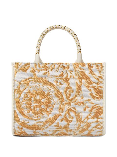 Versace small Barocco Athena tote bag - White
