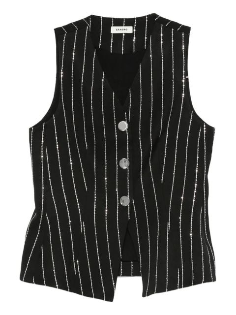 SANDRO striped waistcoat - Black - zdjęcie produktu nr 1