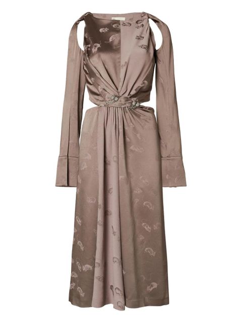 Tory Burch twisted cutout dress - Brown - zdjęcie produktu nr 1