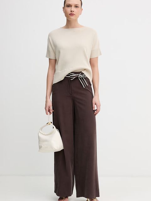 United Colors of Benetton spodnie damskie z wiskozą - zdjęcie produktu nr 1