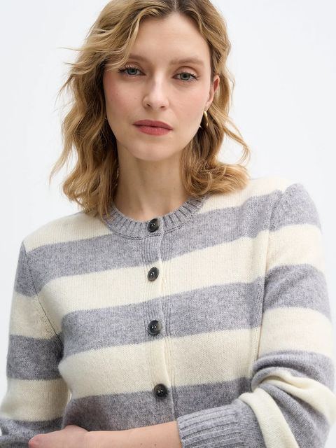 United Colors of Benetton kardigan wełniany kolor szary lekki 103ME5014