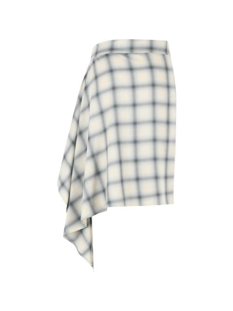 Coperni checkered asymmetrical skirt - Neutrals - zdjęcie produktu nr 2