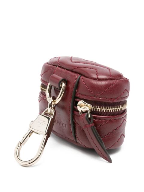 Gucci quilted GG keyring - Red