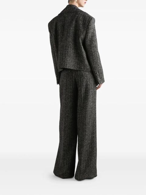 Dolce & Gabbana pleated tweed trousers - Black - zdjęcie produktu nr 2