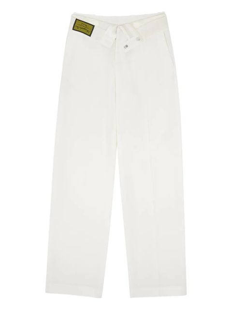MM6 Maison Margiela asymmetric-fastening tailored trousers - White - zdjęcie produktu nr 1