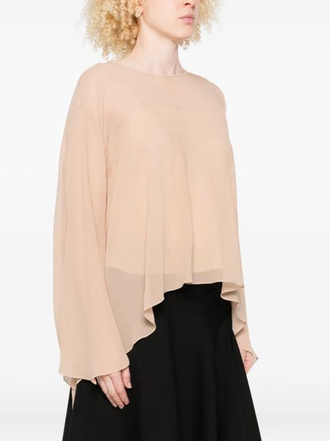 Marni asymmetric-draped blouse - Neutrals - zdjęcie produktu nr 2
