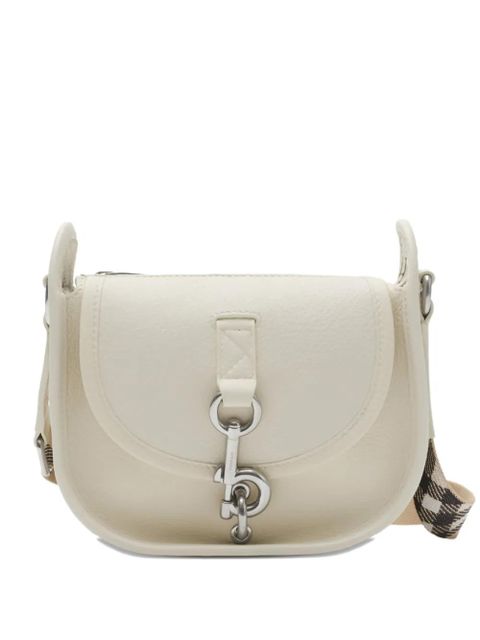 Burberry mini B Clip checked-strap cross body bag - White - zdjęcie produktu nr 1