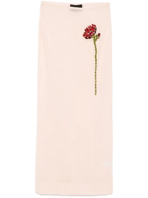 Simone Rocha sheer straight skirt - Orange - zdjęcie produktu nr 1