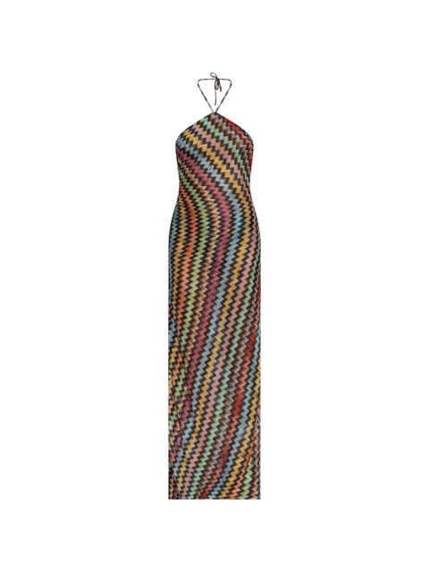 Missoni zigzag-knit halterneck dress - Multicolour - zdjęcie produktu nr 1