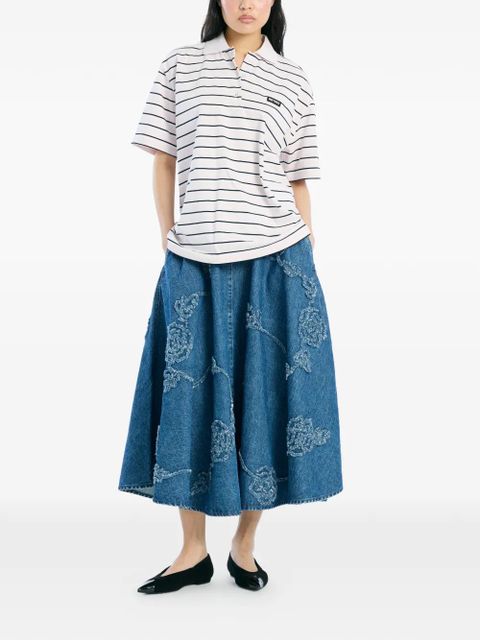 ROTATE BIRGER CHRISTENSEN striped polo shirt - Neutrals - zdjęcie produktu nr 2