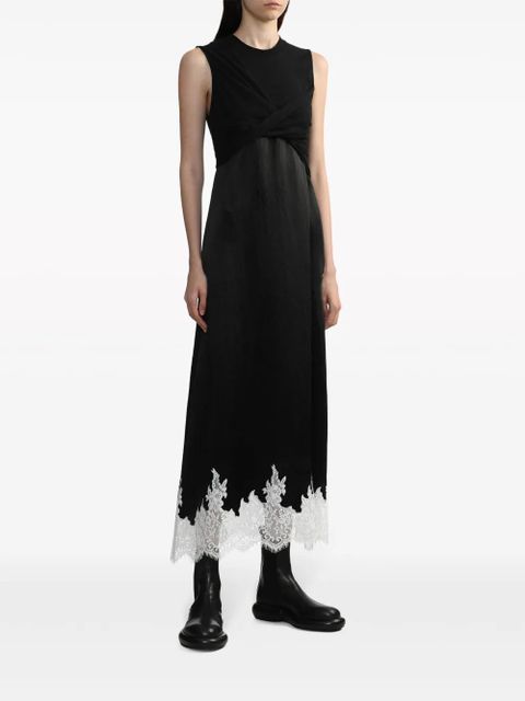 3.1 Phillip Lim draped cotton midi-dress - Black - zdjęcie produktu nr 2
