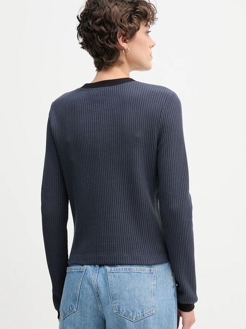 Calvin Klein Jeans longsleeve kolor granatowy LV047D225G