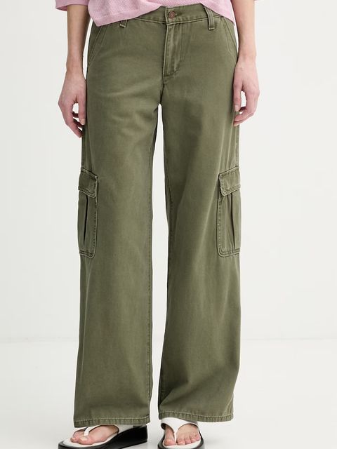 Levi's spodnie cargo damskie bawełniane SUPERLOW LOOSE CARGO ND - zdjęcie produktu nr 1