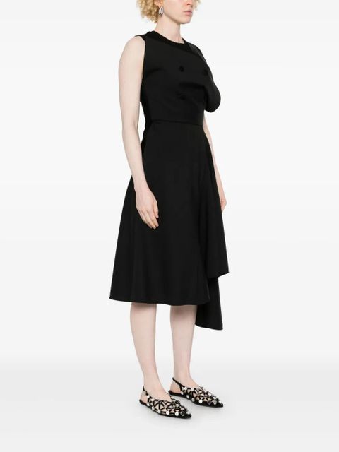Givenchy asymmetric midi dress - Black