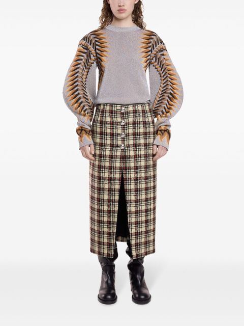 Rabanne jacquard sweater - Grey