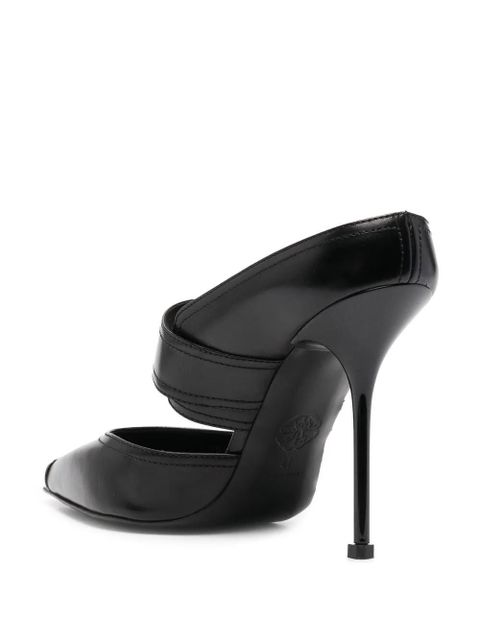 Alexander McQueen 120mm leather mules - Black