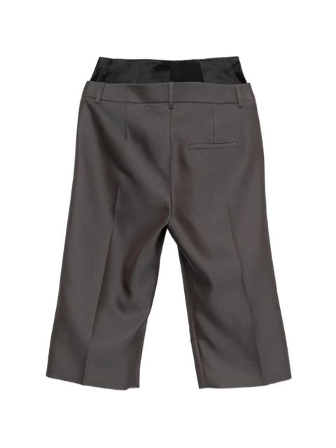 KHAITE Raelle pressed-crease shorts - Grey - zdjęcie produktu nr 2