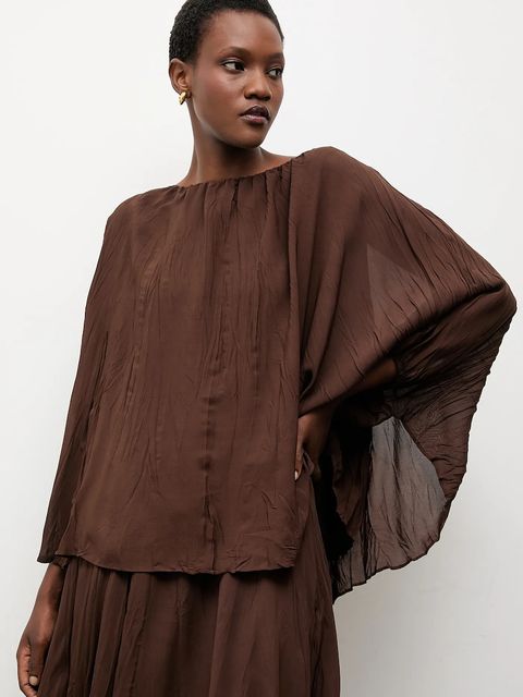 Answear.LAB bluzka damska kolor brązowy gładka - zdjęcie produktu nr 1