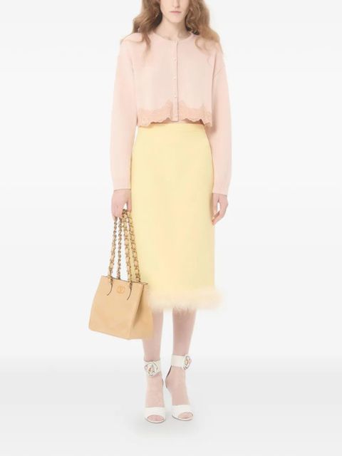 Valentino Garavani wool cardigan with lace - Pink - zdjęcie produktu nr 2