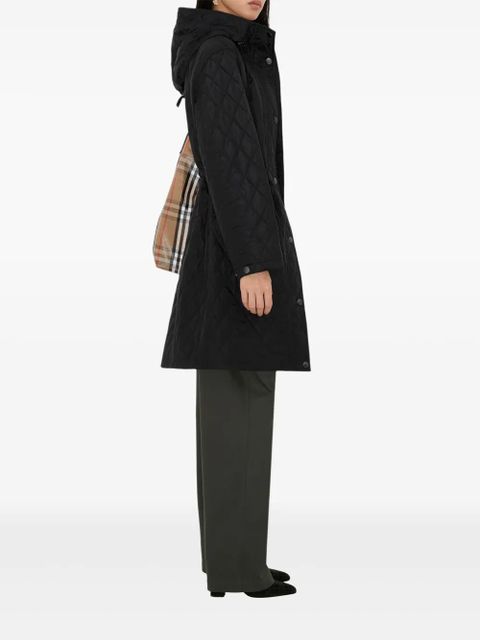 Burberry quilted parka coat - Black
