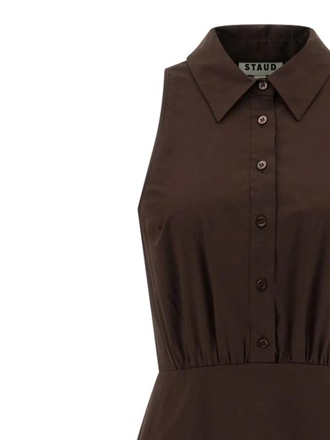 STAUD Romy wrinkled maxi dress - Brown