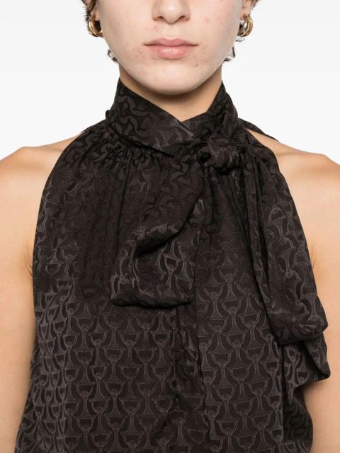 Gucci pussy-bow-collar blouse - Brown