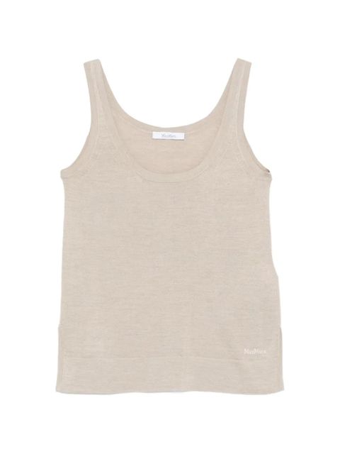 Max Mara scoop-neck tank top - Neutrals - zdjęcie produktu nr 1