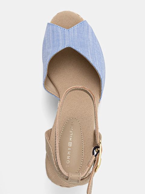 Tommy Hilfiger sandały CHAMBRAY HIGH WEDGE ESPADRILLE