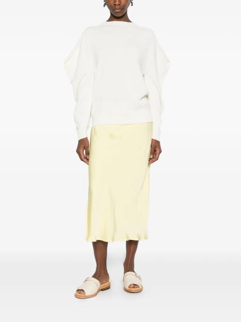 Jil Sander elasticated-waist midi skirt - Yellow - zdjęcie produktu nr 2
