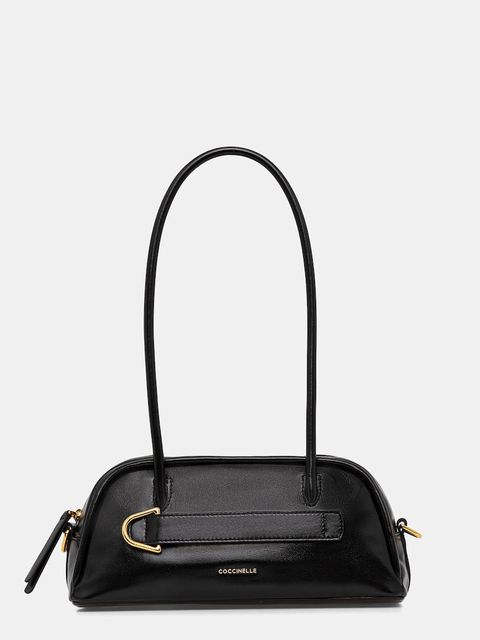 Coccinelle torebka skórzana PAKI SHINY SMOOTH kolor czarny E1 U4B 12 02 01 - zdjęcie produktu nr 1