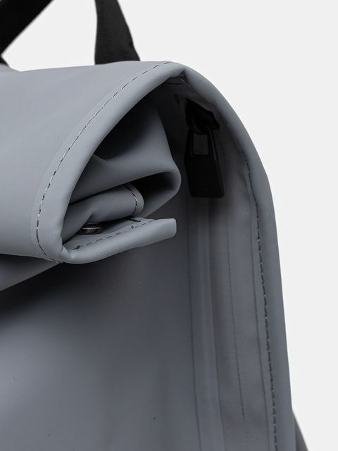 Rains plecak 13320 Rolltop Rucksack W3 kolor szary duży gładki 13320 - zdjęcie produktu nr 2