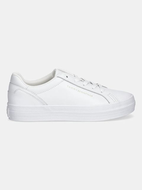Tommy Hilfiger sneakersy skórzane TH PLATFORM SNEAKER damskie kolor biały FW0FW09164 - zdjęcie produktu nr 2