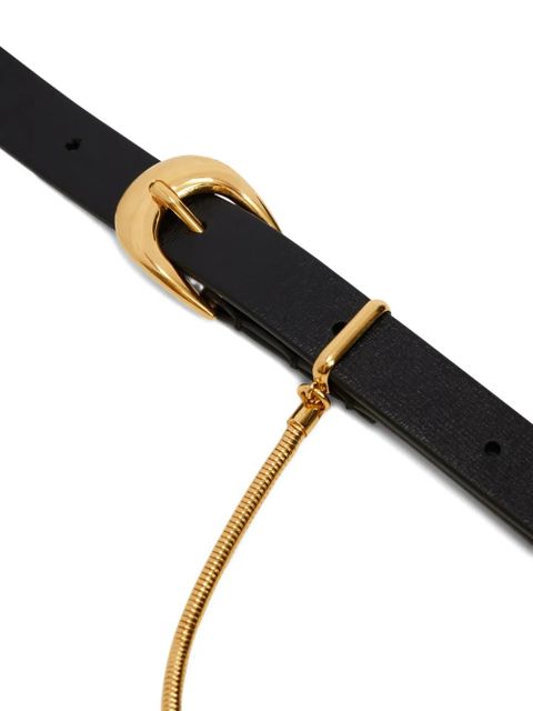 Jil Sander chain-detailing leather belt - Black - zdjęcie produktu nr 2