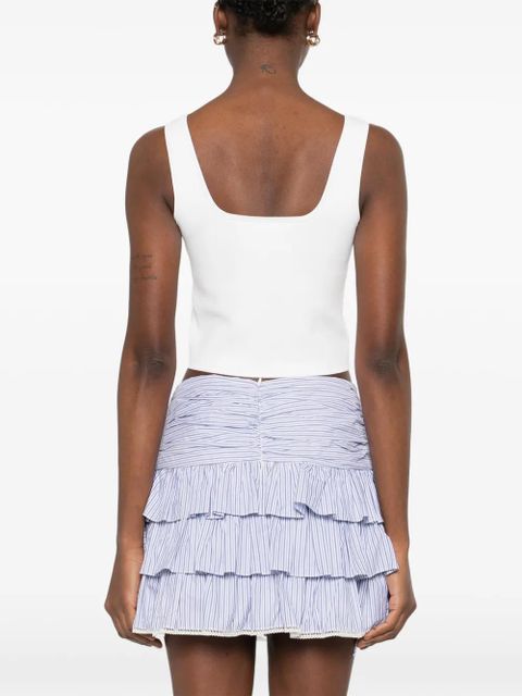 SANDRO floral-appliqué top - White