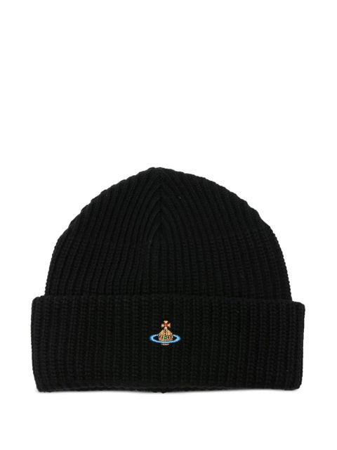 Vivienne Westwood Orb-embroidered beanie - Black - zdjęcie produktu nr 1