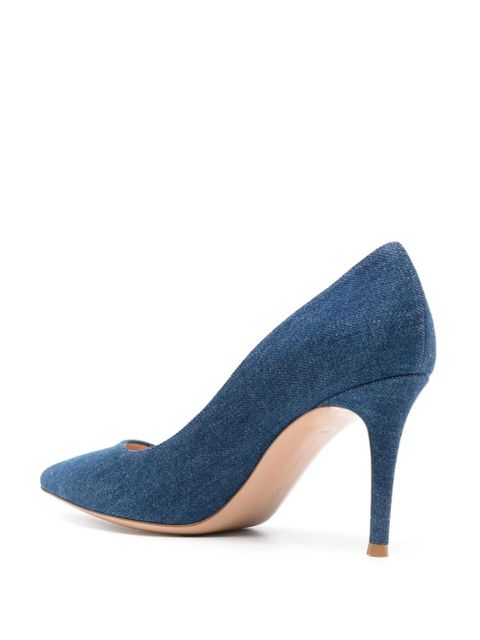 Gianvito Rossi Gianvito 85mm denim pumps - Blue