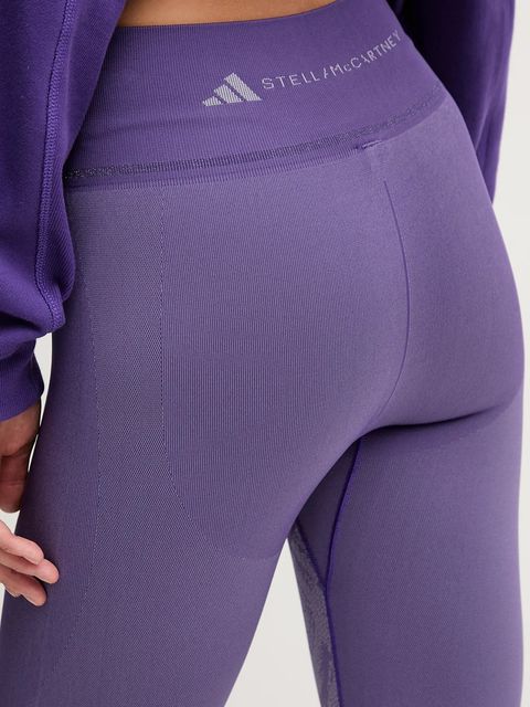 adidas by Stella McCartney legginsy do jogi damskie kolor fioletowy wzorzyste JN0544