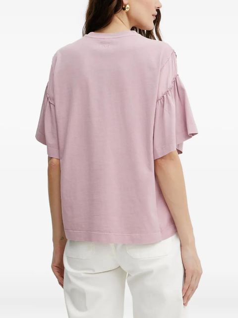 PINKO frilled-sleeve T-shirt - Neutrals - zdjęcie produktu nr 2