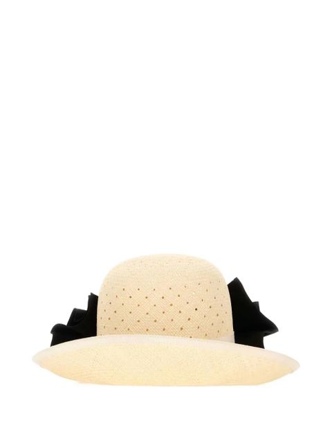 Valentino Garavani perforated-bow hat - Neutrals