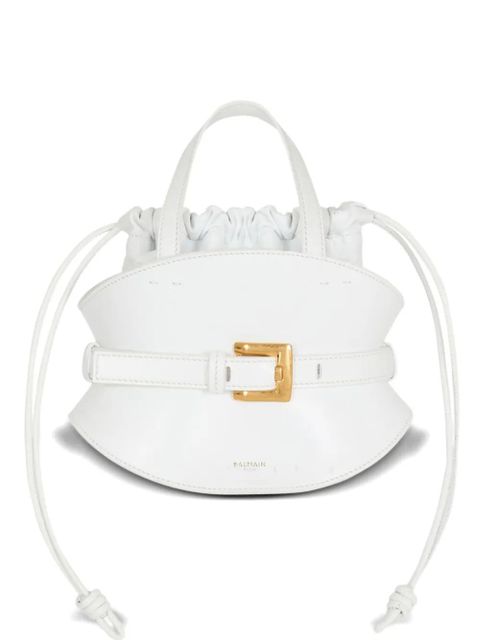 Balmain mini belted-detail tote bag - White - zdjęcie produktu nr 1
