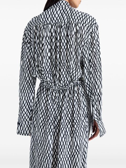 Proenza Schouler Bailey abstract-print midi dress - White