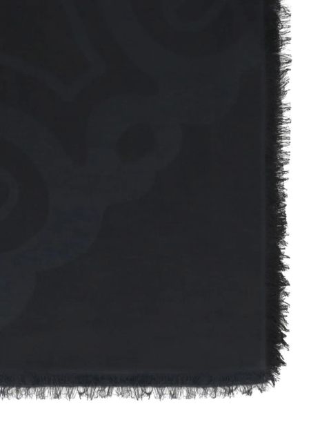 Max Mara Eguale abstract-print fringed stole - Black - zdjęcie produktu nr 2